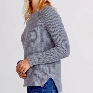 Marine Layer Waffle Knit Sweater - Heather Gray